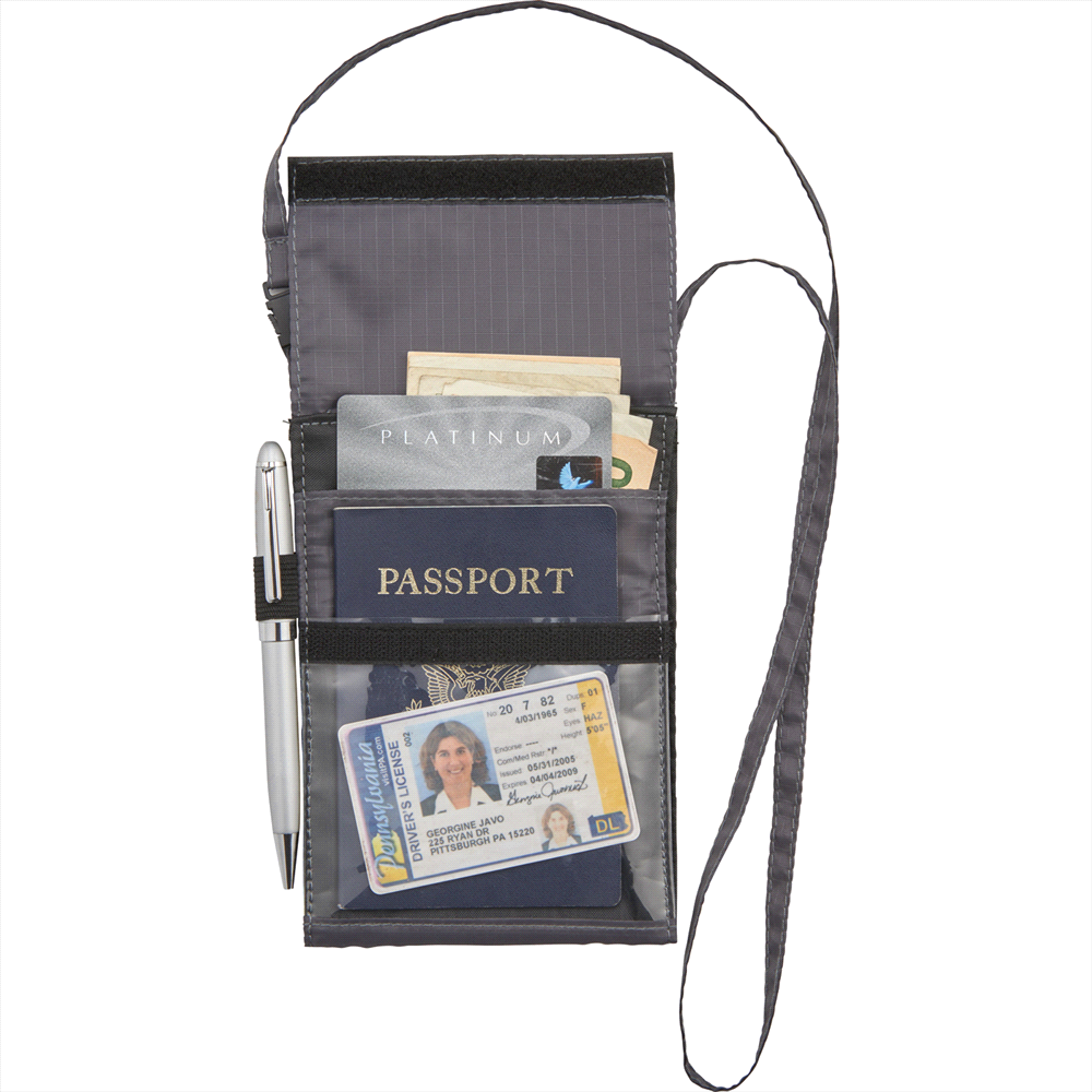 BRIGHTtravels RFID Passport Wallet with Lanyard