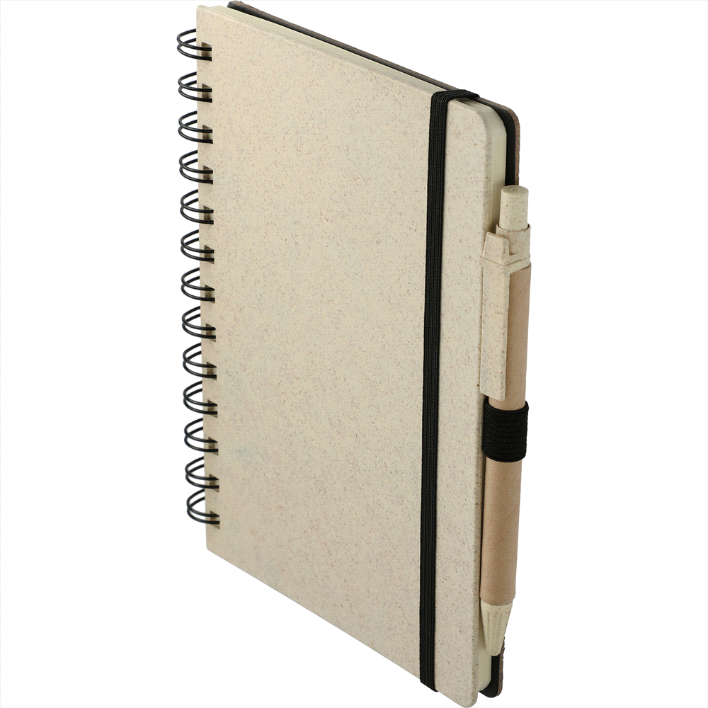 5”” x 7”” Wheat Straw Notebook With Pen