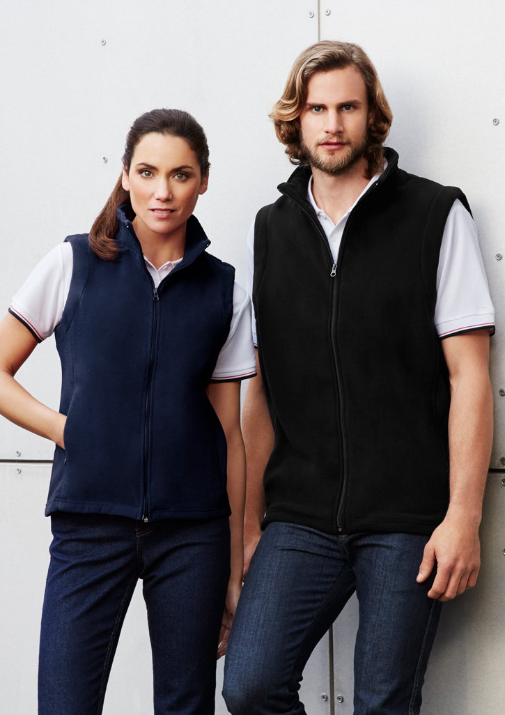 Ladies Plain Micro Fleece Vest